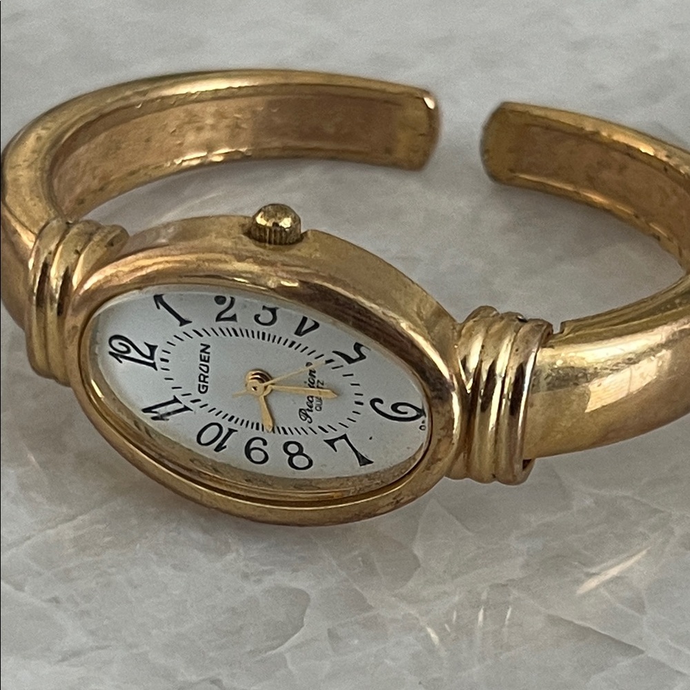 Gold Gruen Precision Cuff Watch
